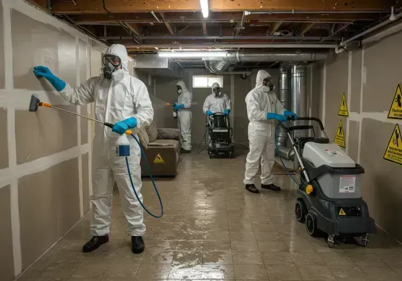 Basement Moisture Removal and Structural Drying process in Four Corners, MD